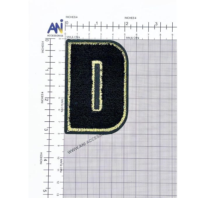 Letter D Hot fix Or Sew Patch