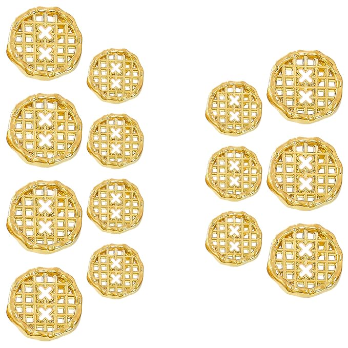 Grid Openwork Metal Buttons