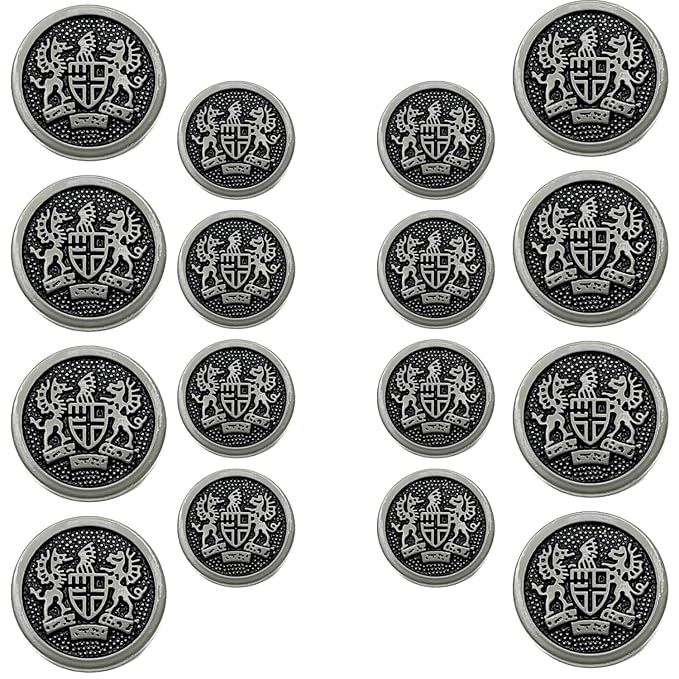 Imperial Icon Design Metal Buttons( Pack of 8 Buttons)