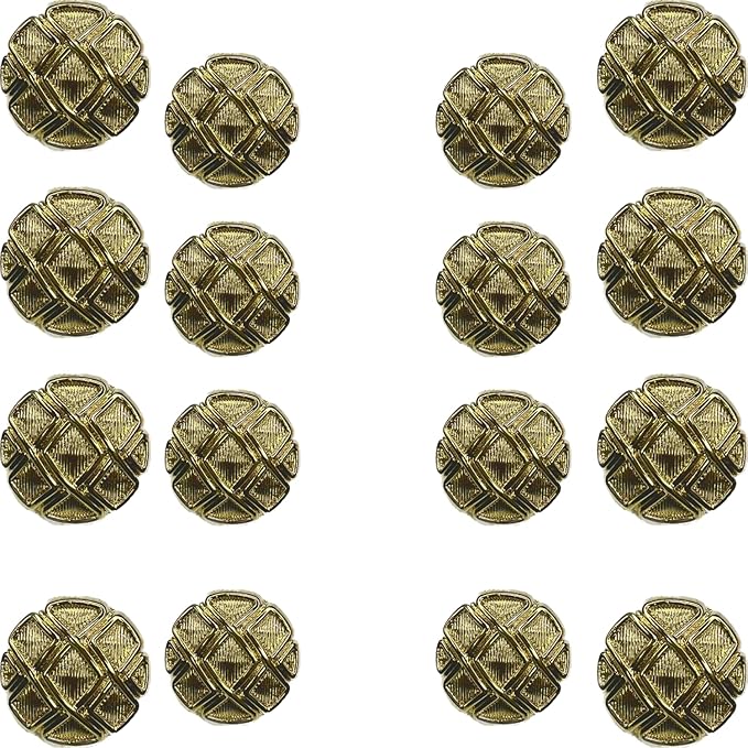 Metallic Maze Design Metal Buttons