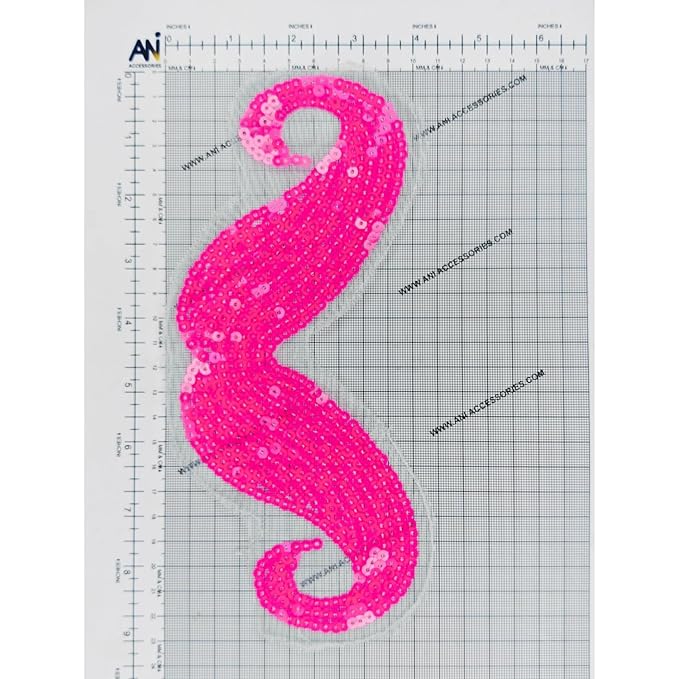 Moustache Sew On Sequins Patch