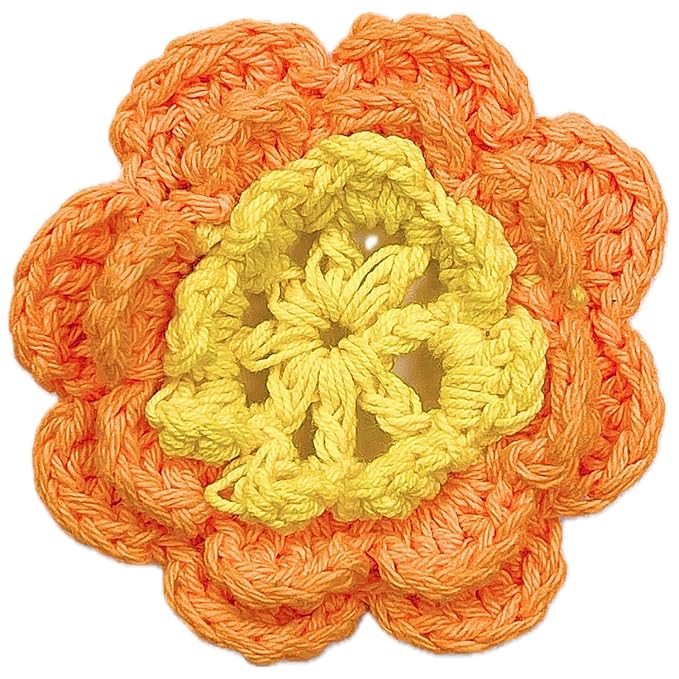 Flower Layered Crochet Sew Patches