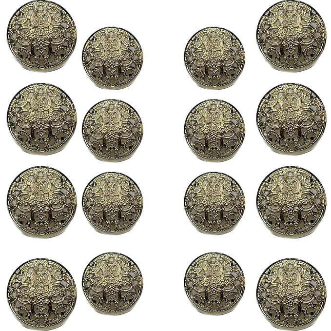 Petal Perfection Metal Buttons(8 Big + 8 Small)