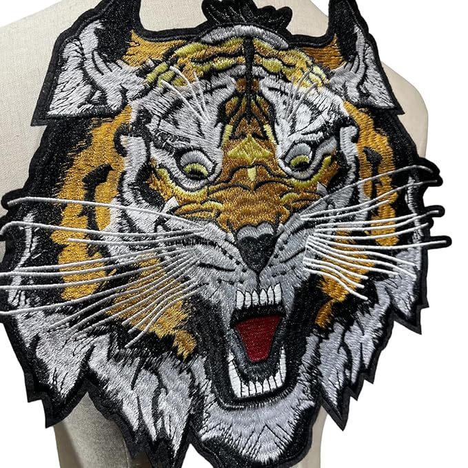 Large Tiger Face Sew Patch