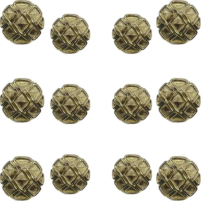 Metallic Maze Design Metal Buttons