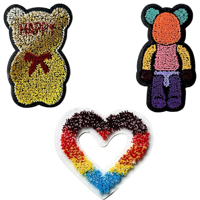 Teddy Bear and Heart Patches