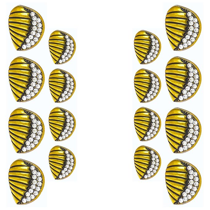 Intricate Seashell Design Metal Buttons(Pack of 8 Buttons)