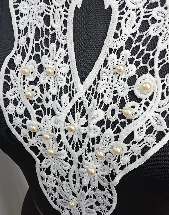 Baroque Floral Lace Neckline