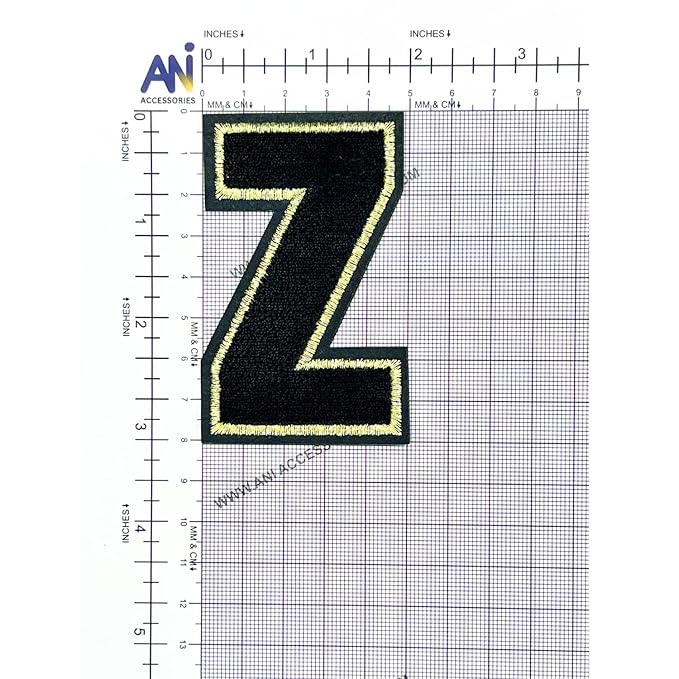 Letter Z Hot fix Or Sew Patch