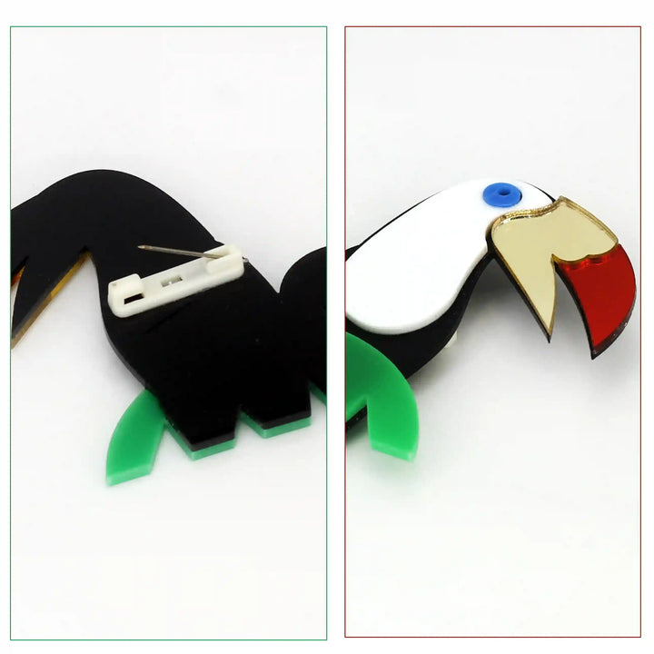 Stylized Toucan Brooch