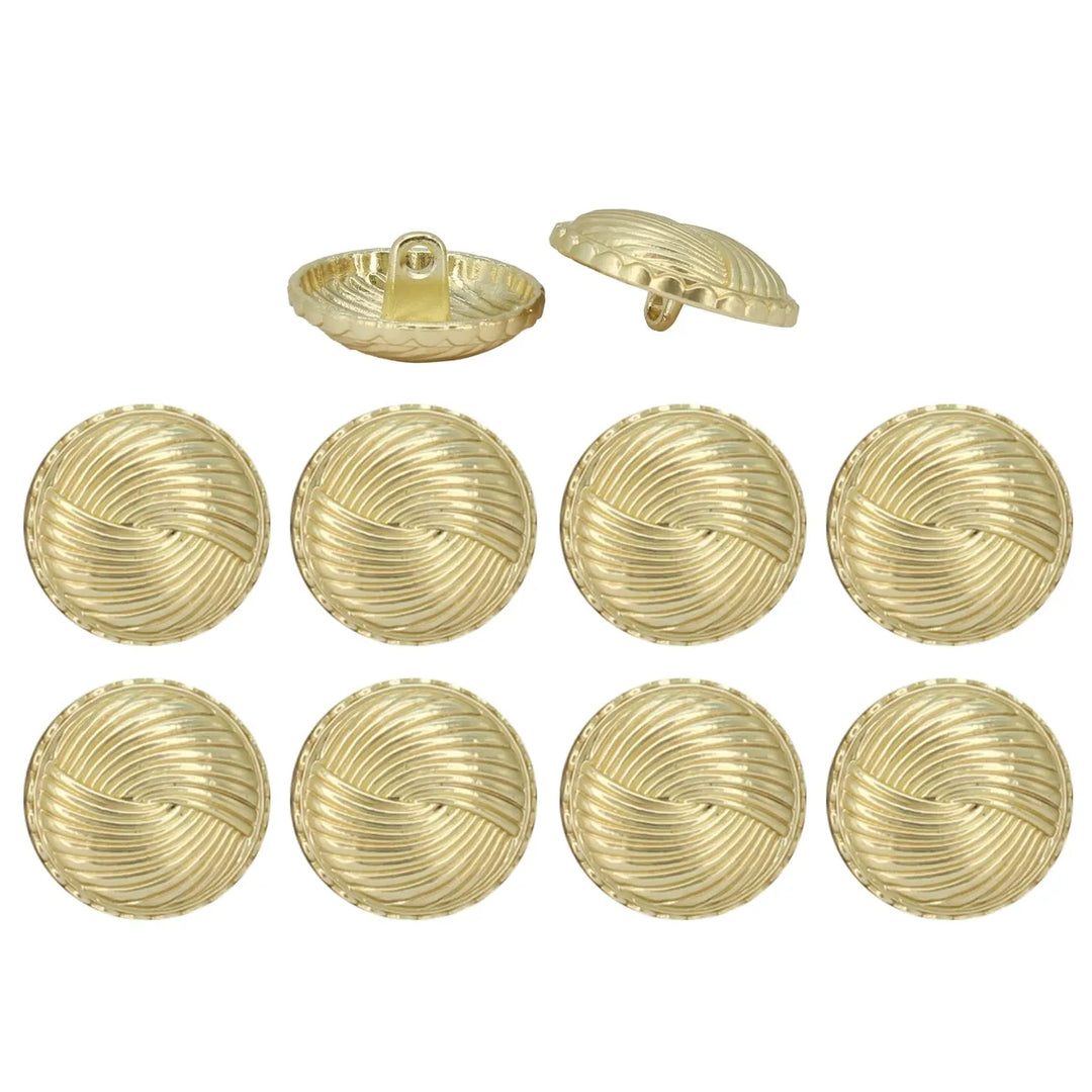 Swirled Gold Metal Buttons | 19mm(30L), 21mm(32L) & 23mm(36L)