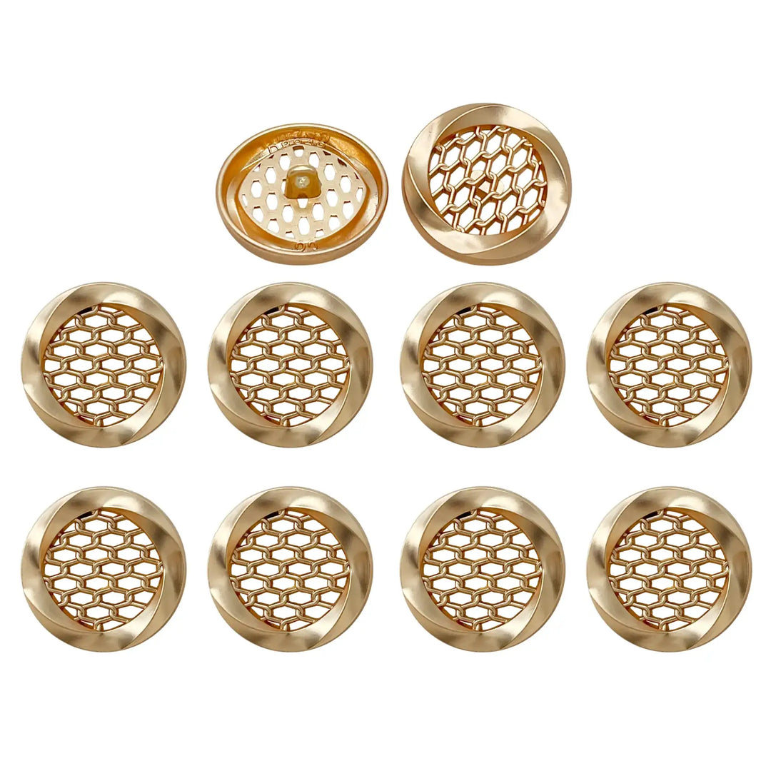Honeycomb Metal Buttons | 15mm, 18mm & 23mm