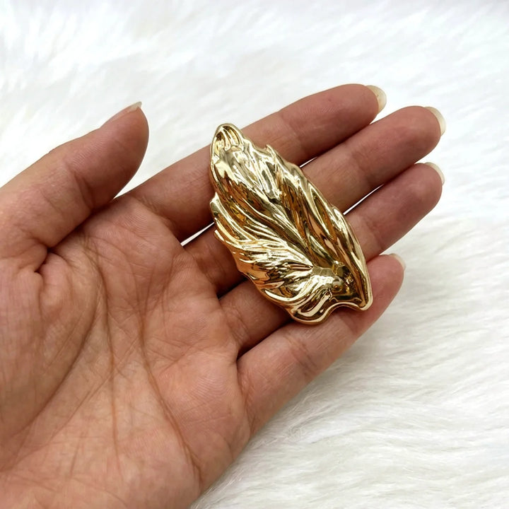 Textured Gold Leaf Adjustable Metal Buckle