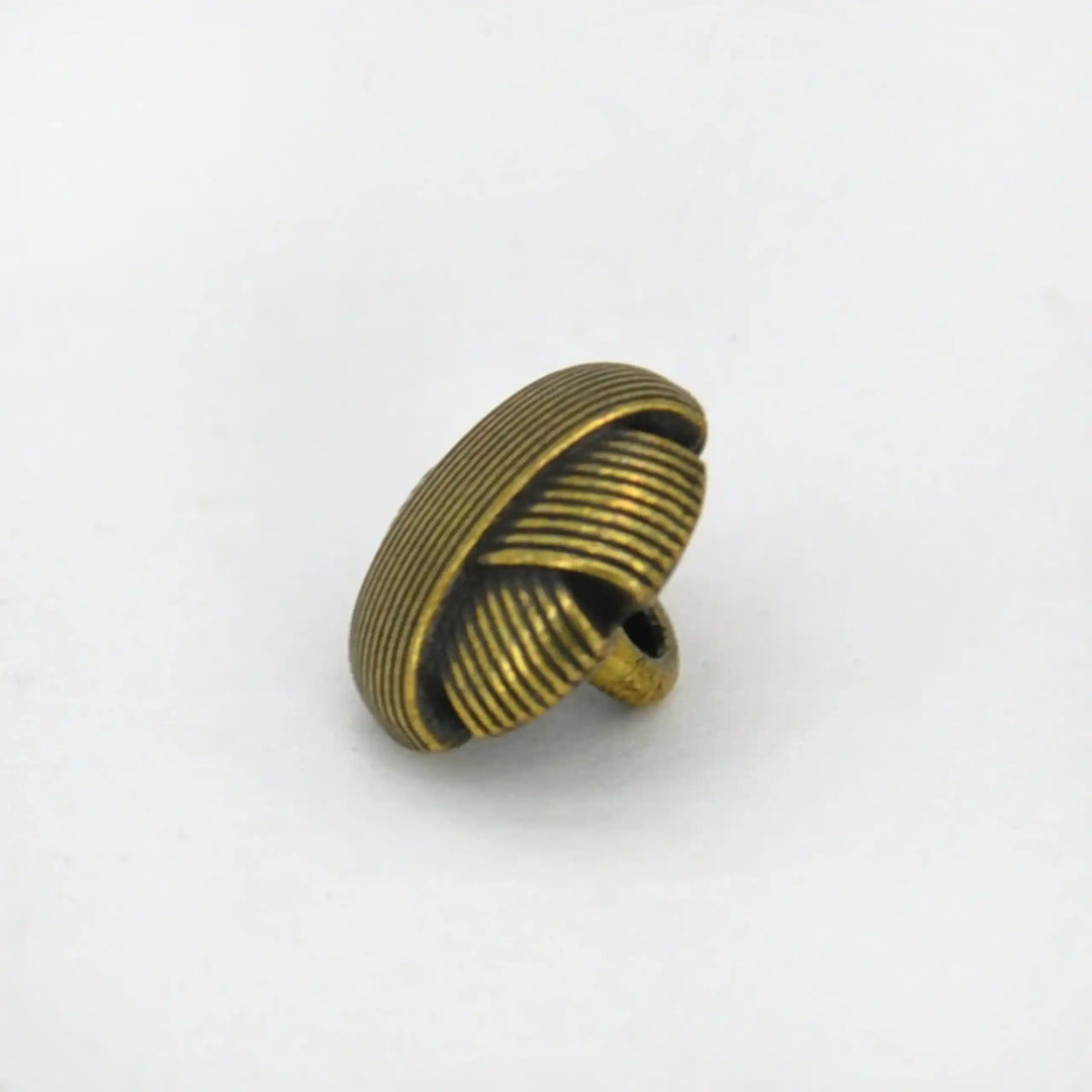 Classic Knot Design with Ribbed Texture Metal Button | 11mm (18L)