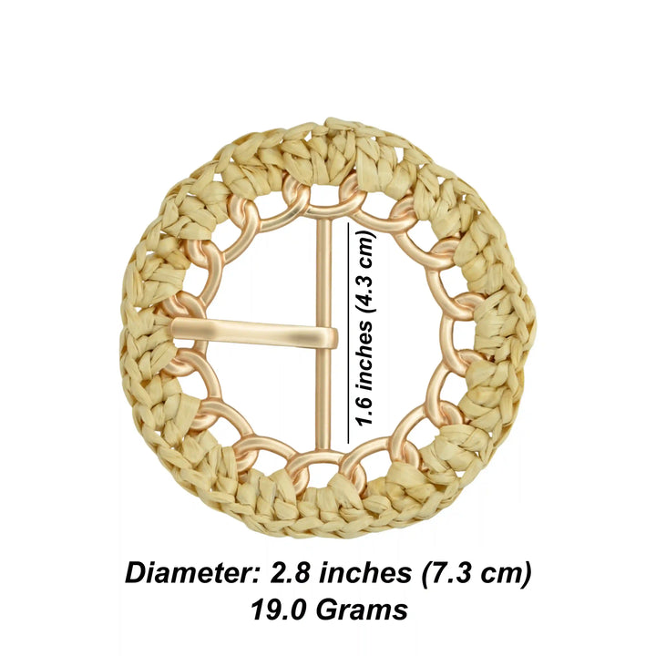 Woven Chain Raffia Buckle