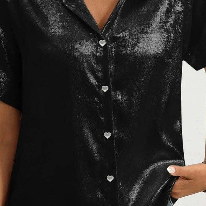 Ribbed Heart Shape Metal Button | 12mm (20L)