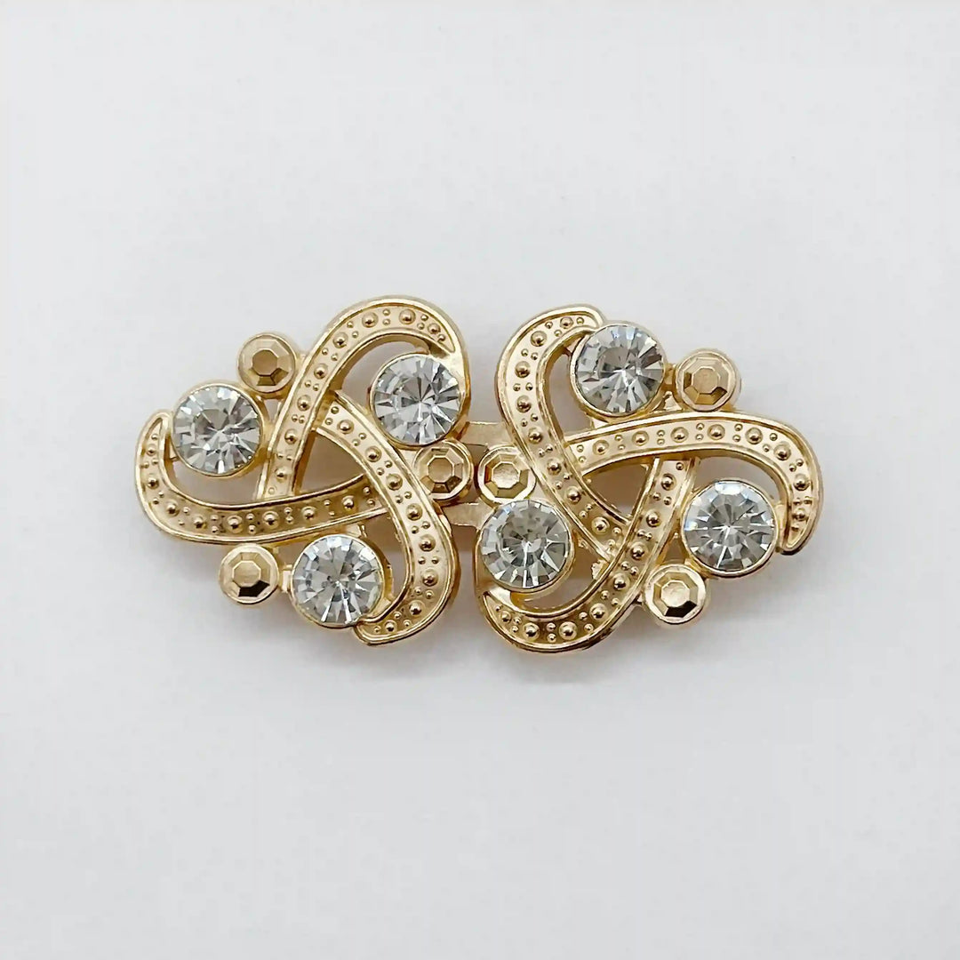 Triple-Loop Rhine Stone Frog Closure Buttons