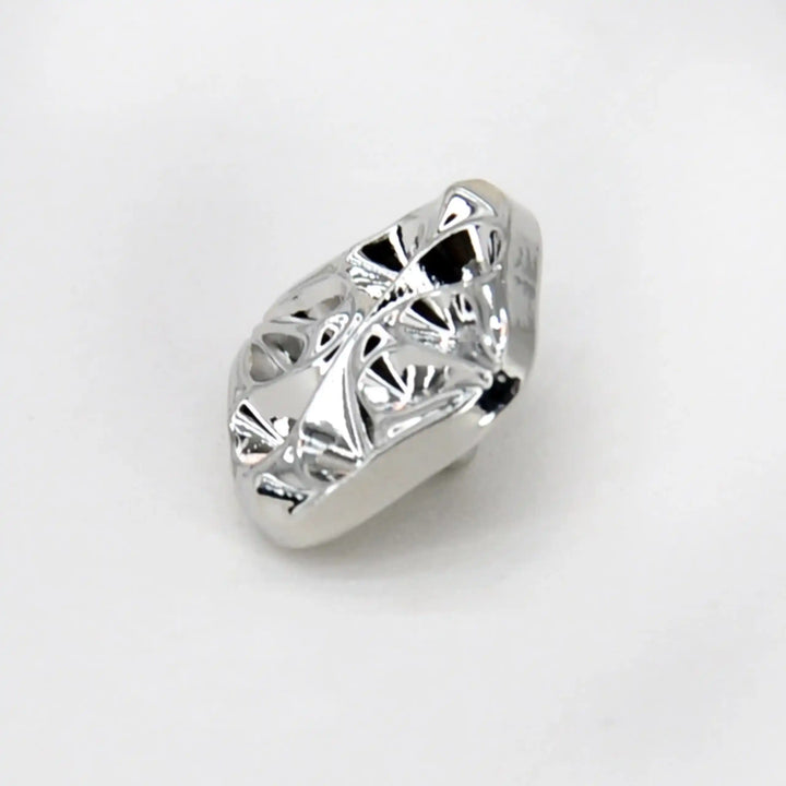 Hammered Wave Square Metal Button | 13mm(20L)