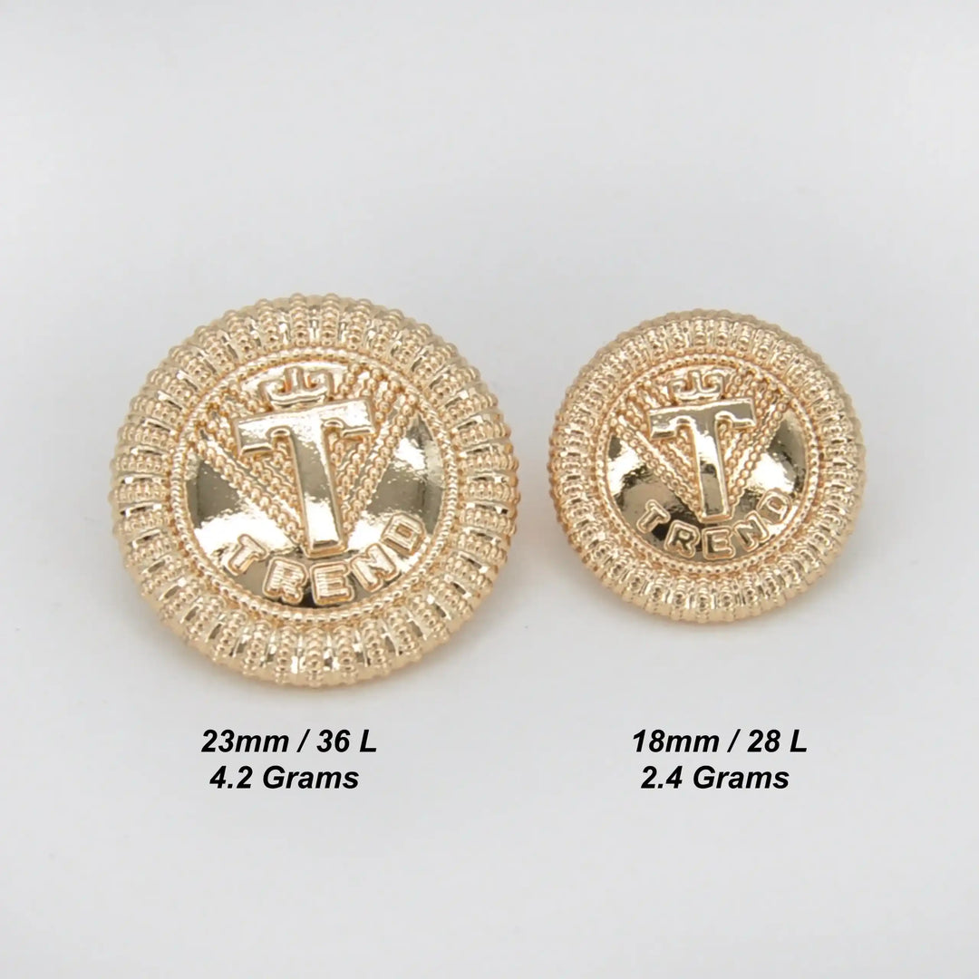 Gear mosaic inspired T button | 18mm (28L) & 23mm (36L)