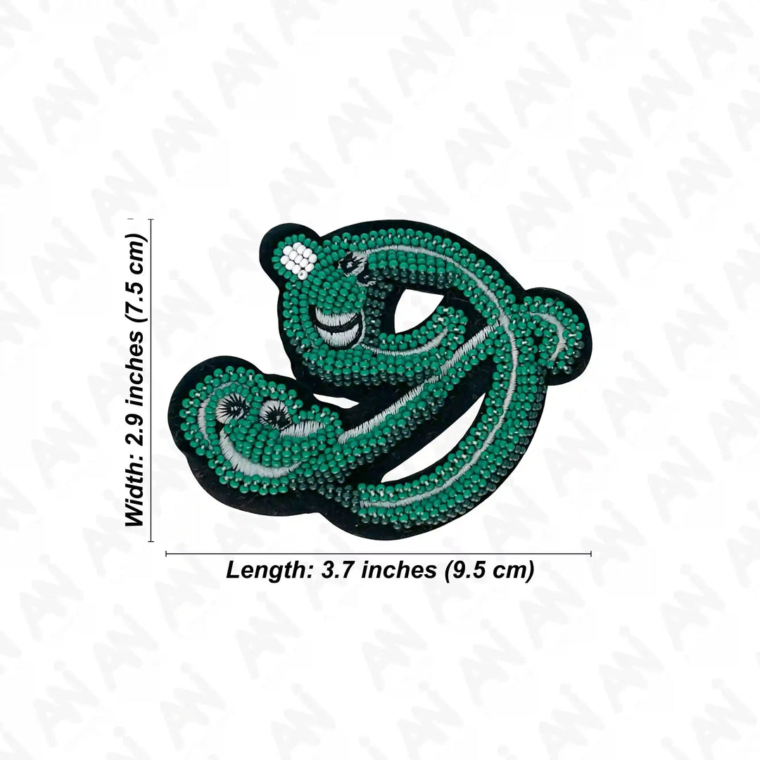 Green Seed Bead Applique