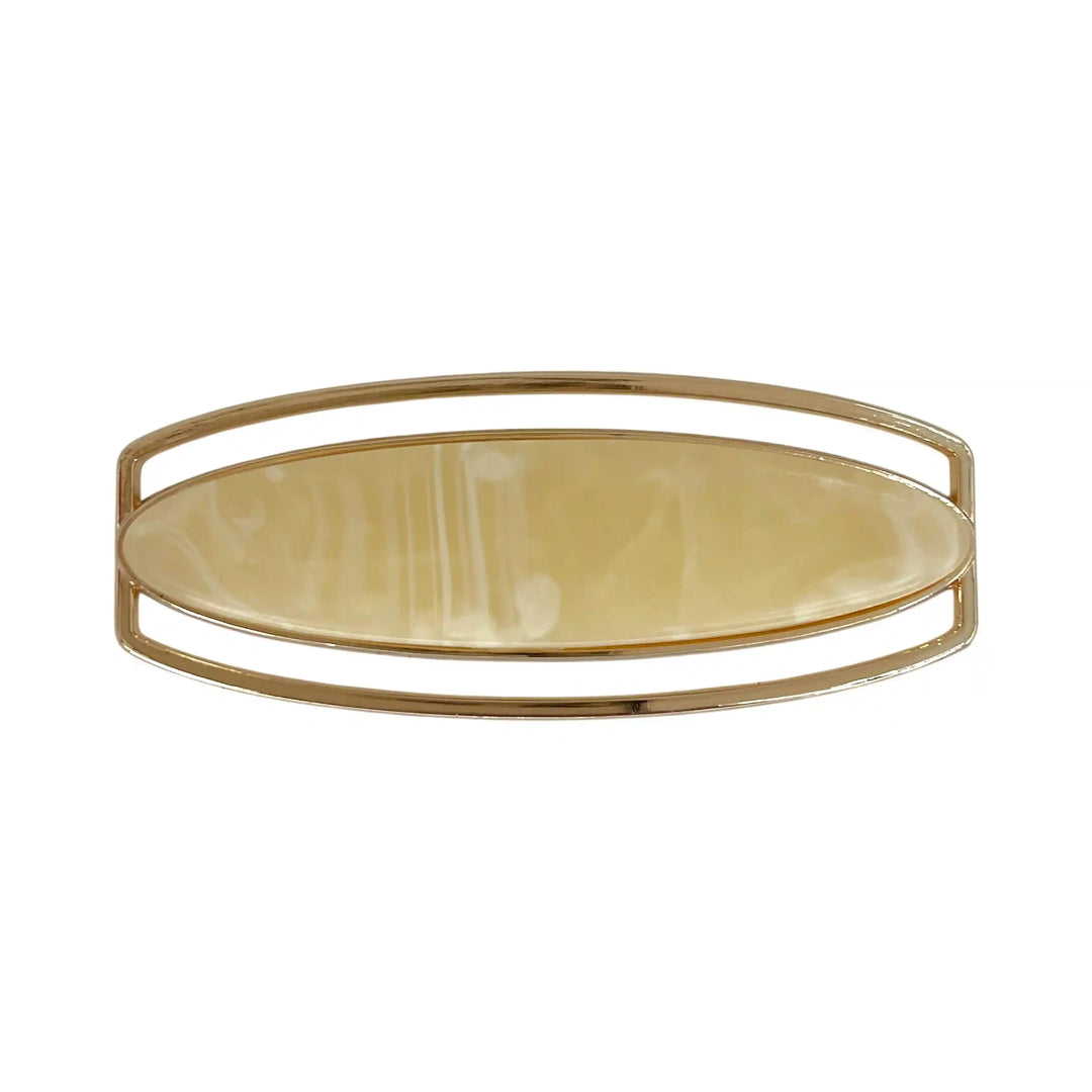 Marble Oval Gold Buckle