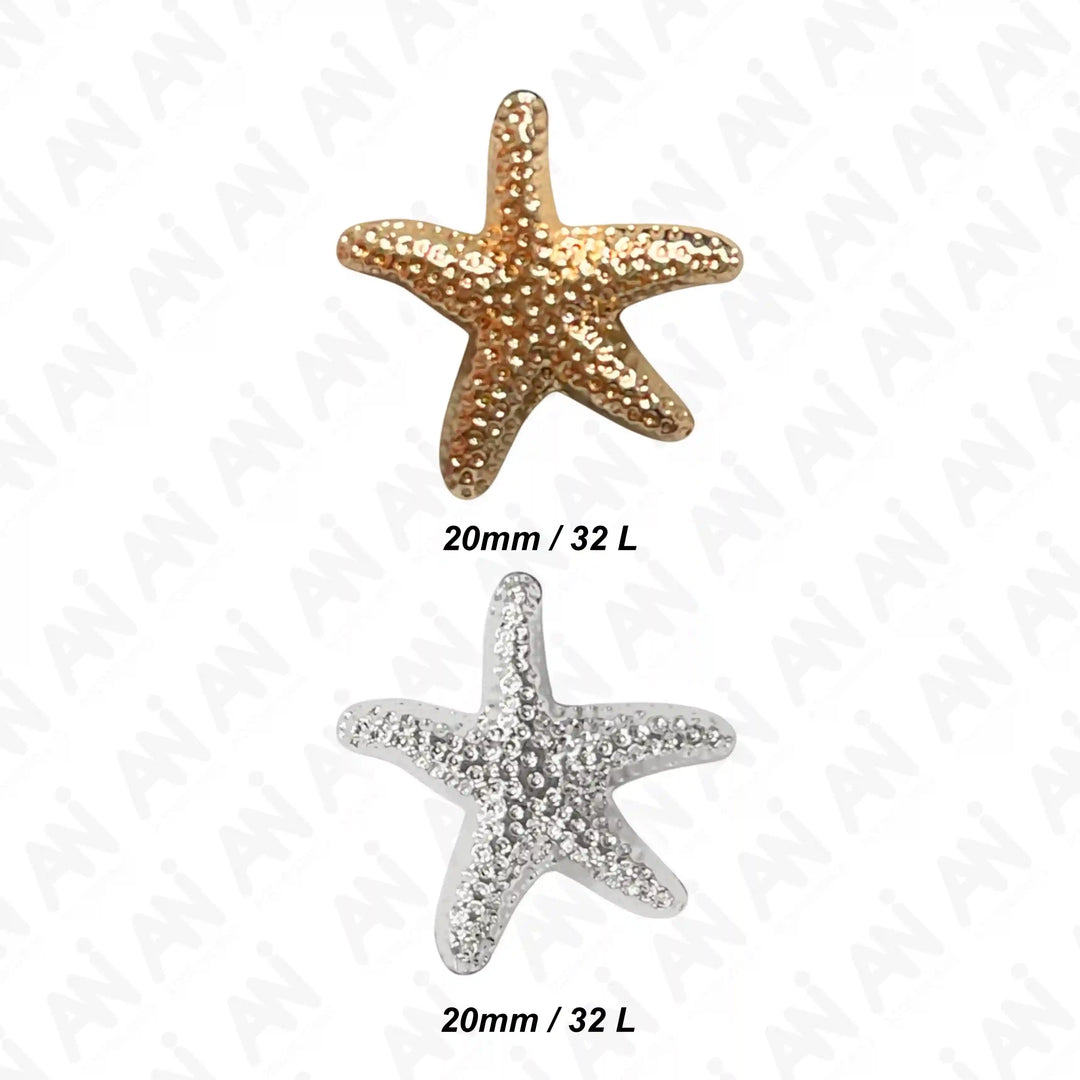 Starfish Button 20mm Big Size Buttons