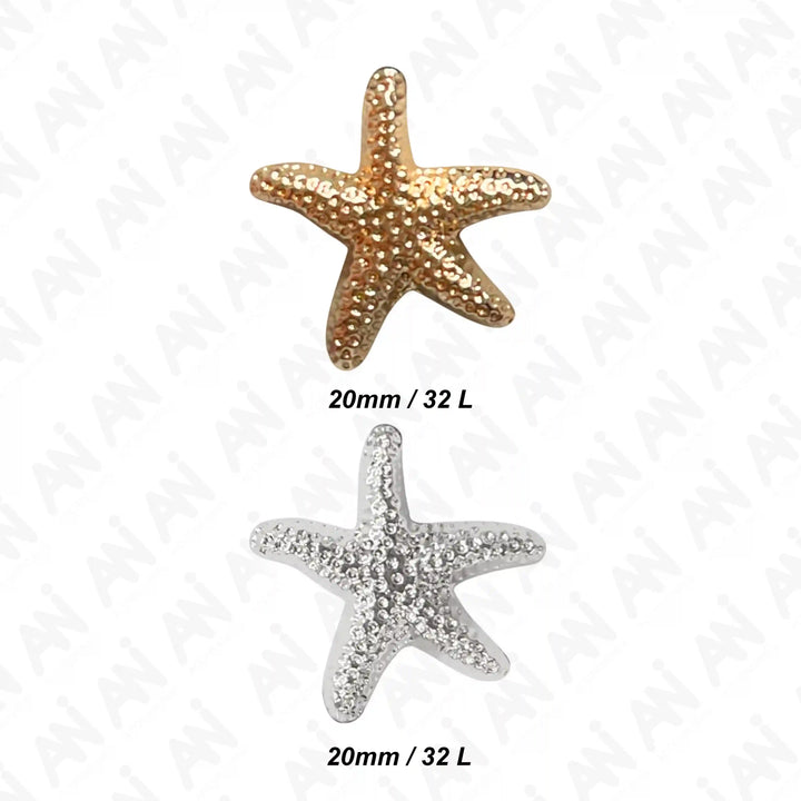 Starfish Button 20mm Big Size Buttons
