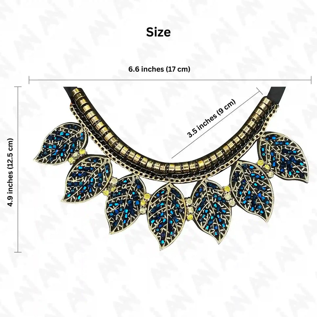 Beaded Leaf Neckline
