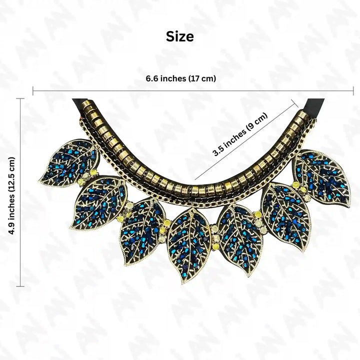 Beaded Leaf Neckline