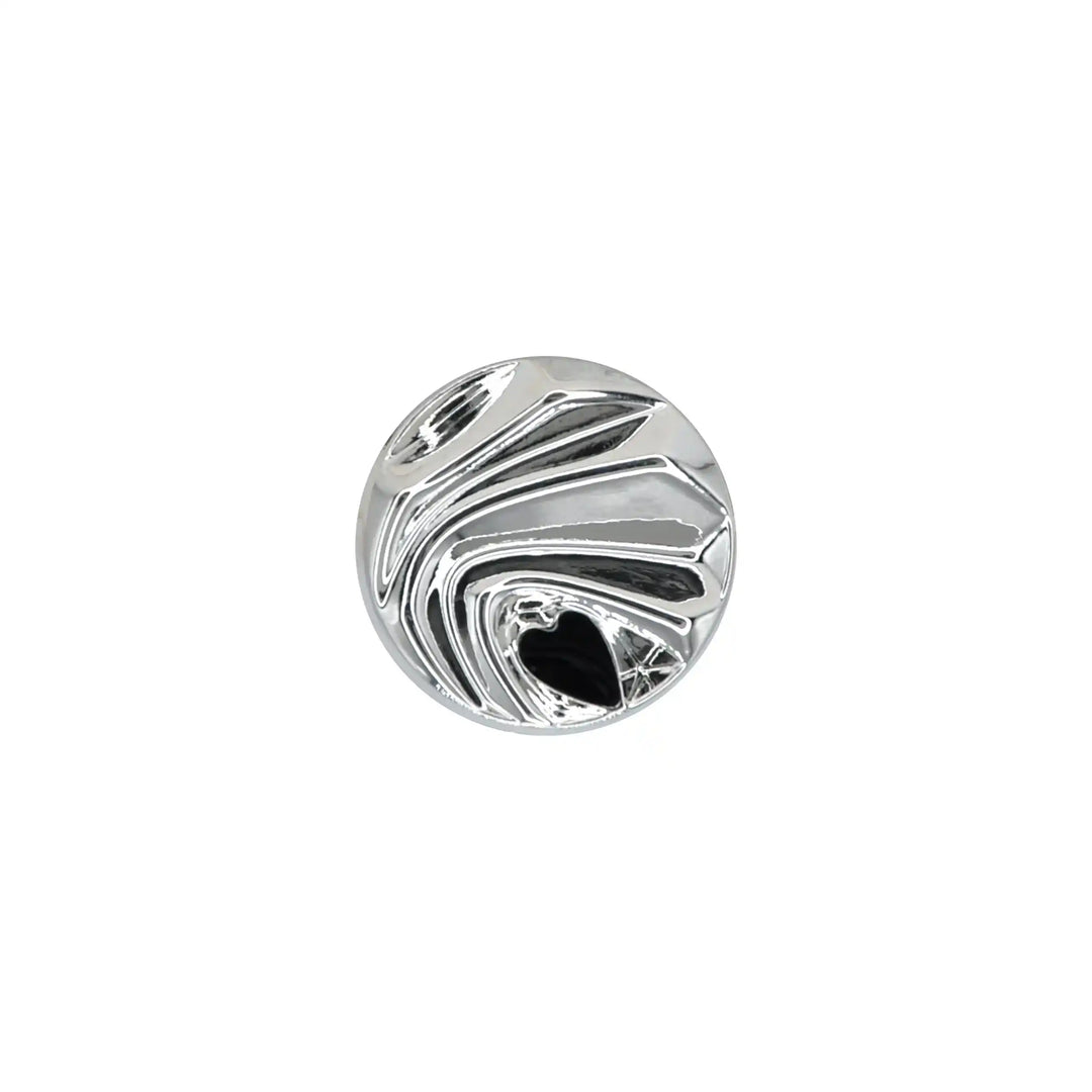 Abstract Wave Designed Metal Button | 18mm (28L), 20mm (32L) & 25mm (40L)
