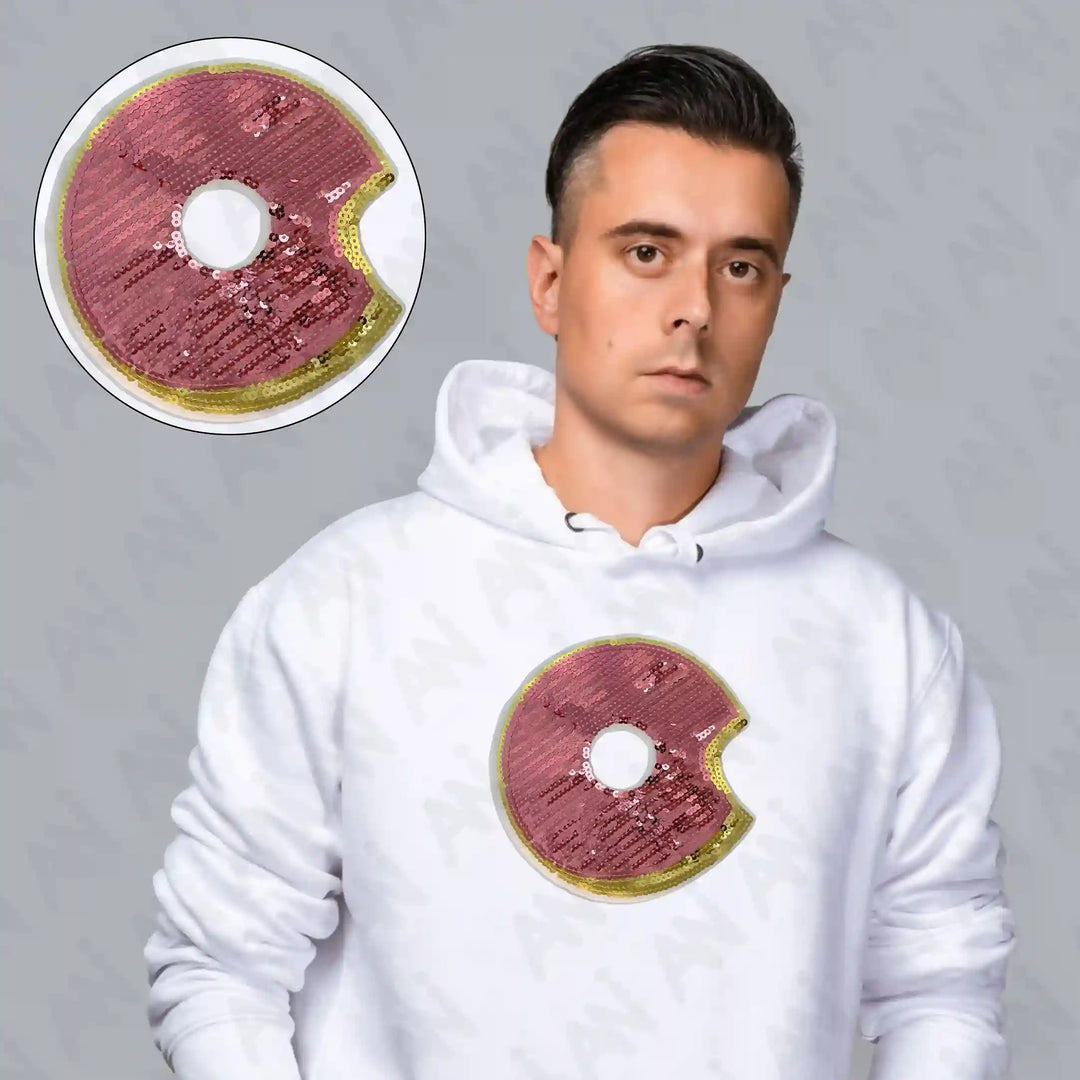 Pink Sequins Donut Patch