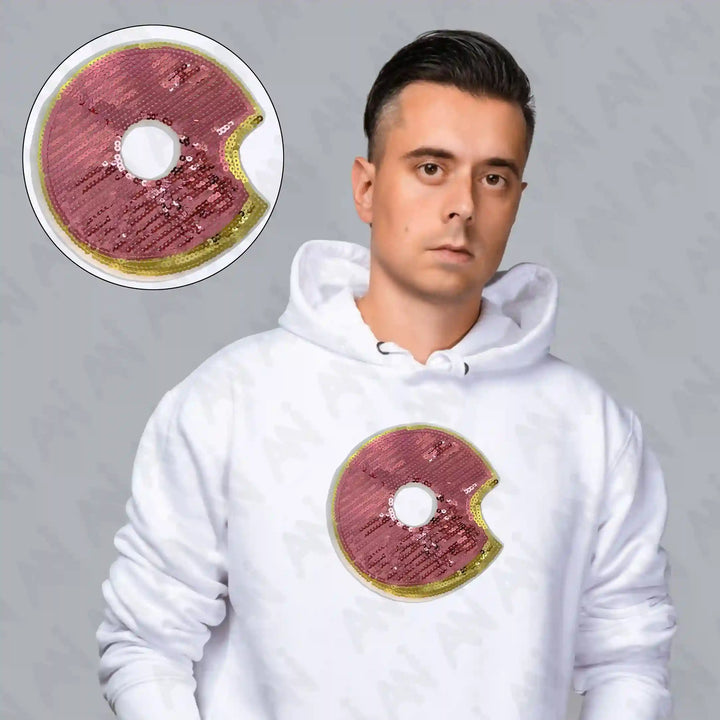 Pink Sequins Donut Patch