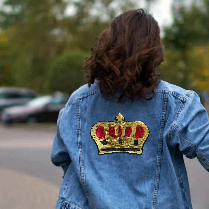 Sequin Crown Sew Patch