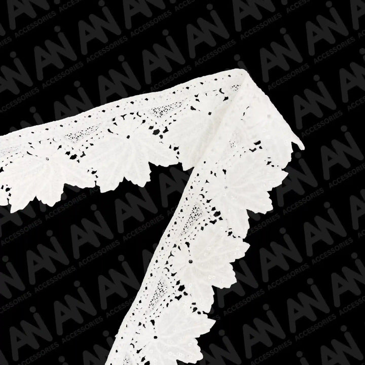 Maple Leaf Design Sequins Lace | 2 Meter