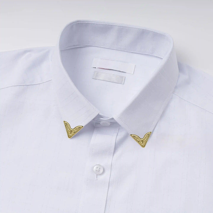 Gold V-Shaped Collar Tips