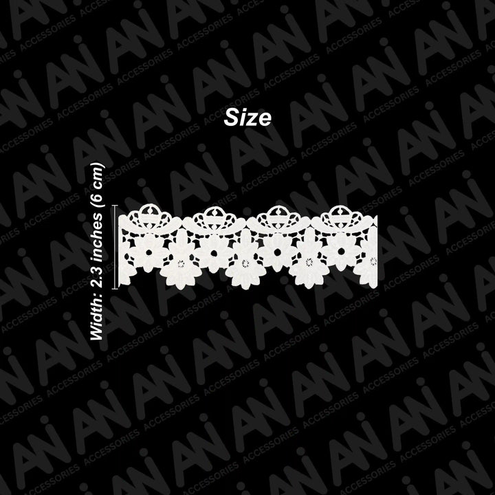 Broad Scalloped Floral Borders Sequins Lace | 2 Meter