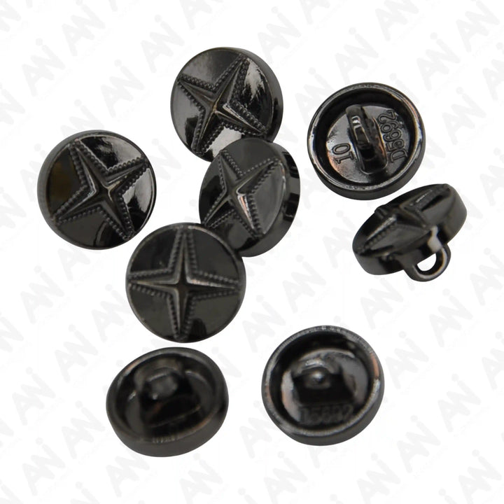Starburst 10mm Metal Shirt Buttons