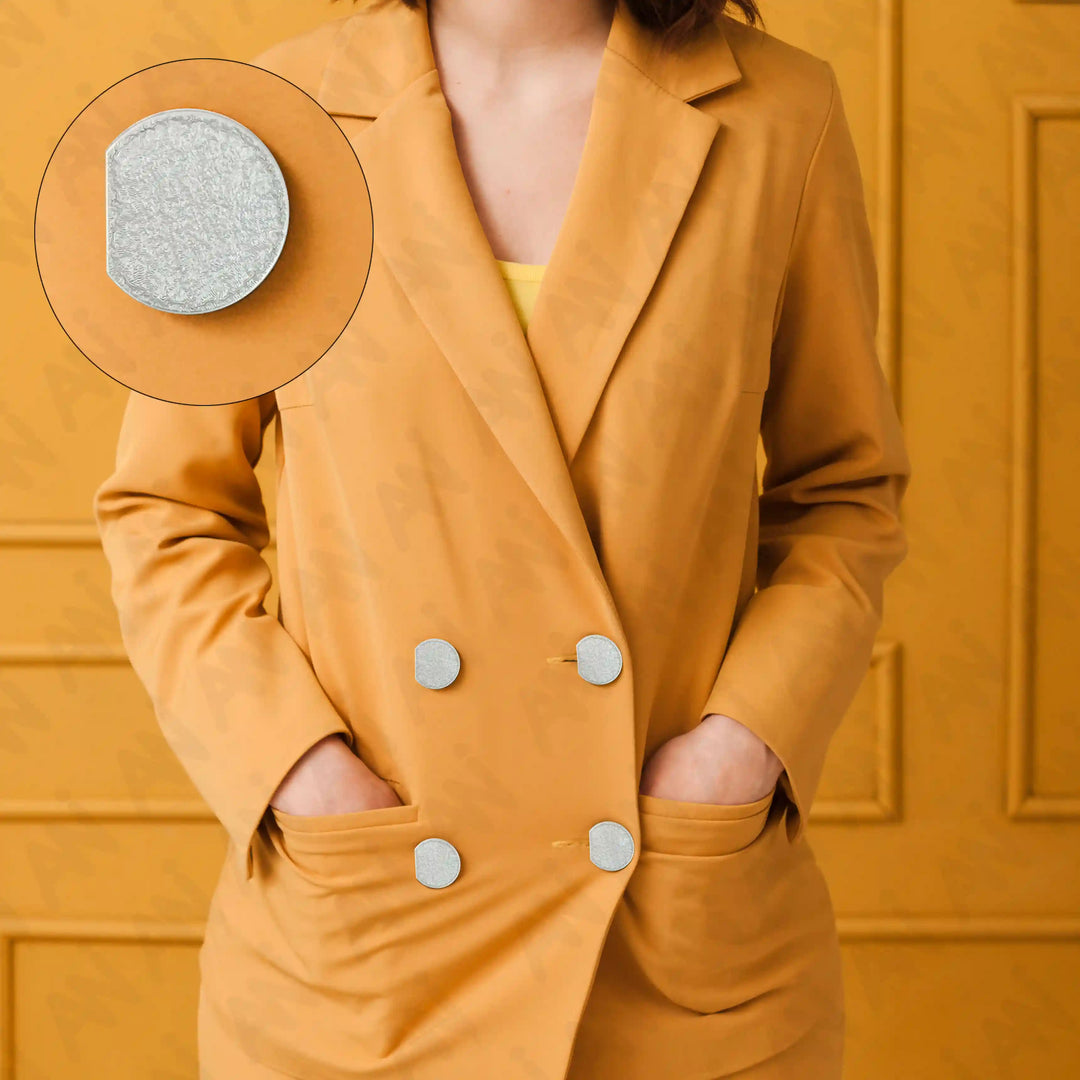 Textured Silver Button