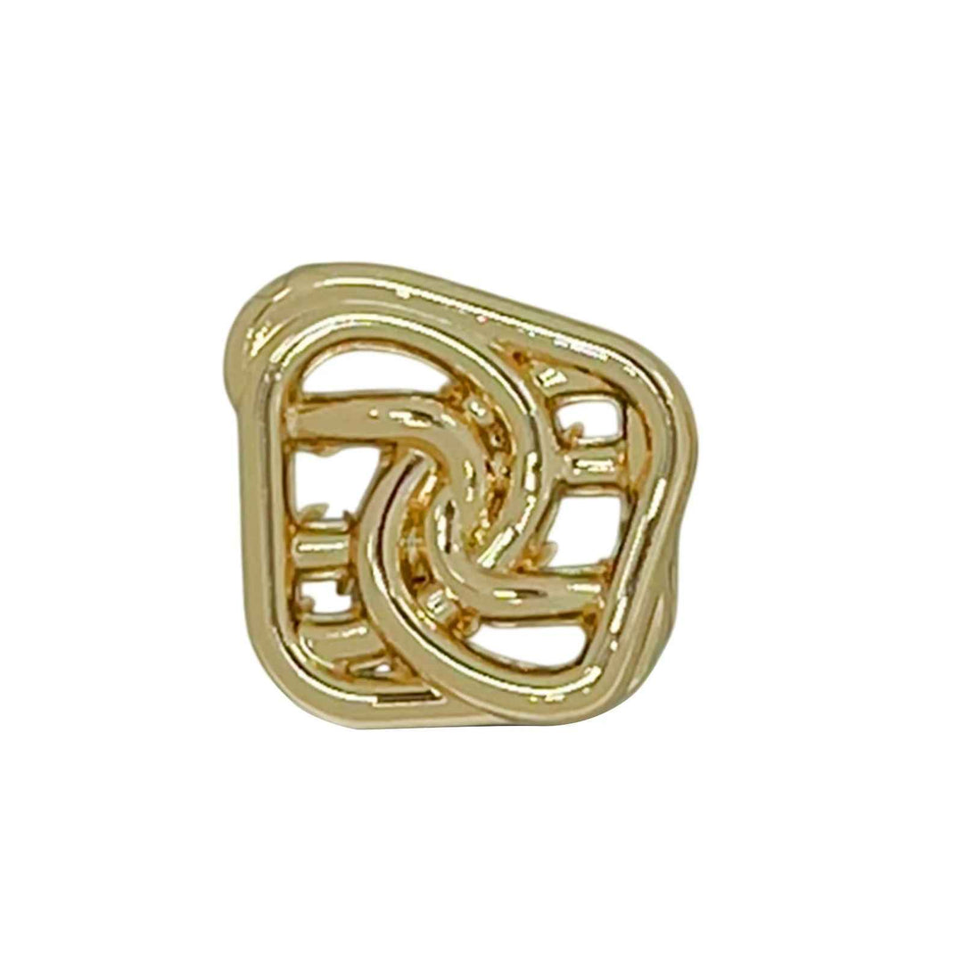 Interwoven Loop Metal Button | 11mm (18L) & 15mm (24L)