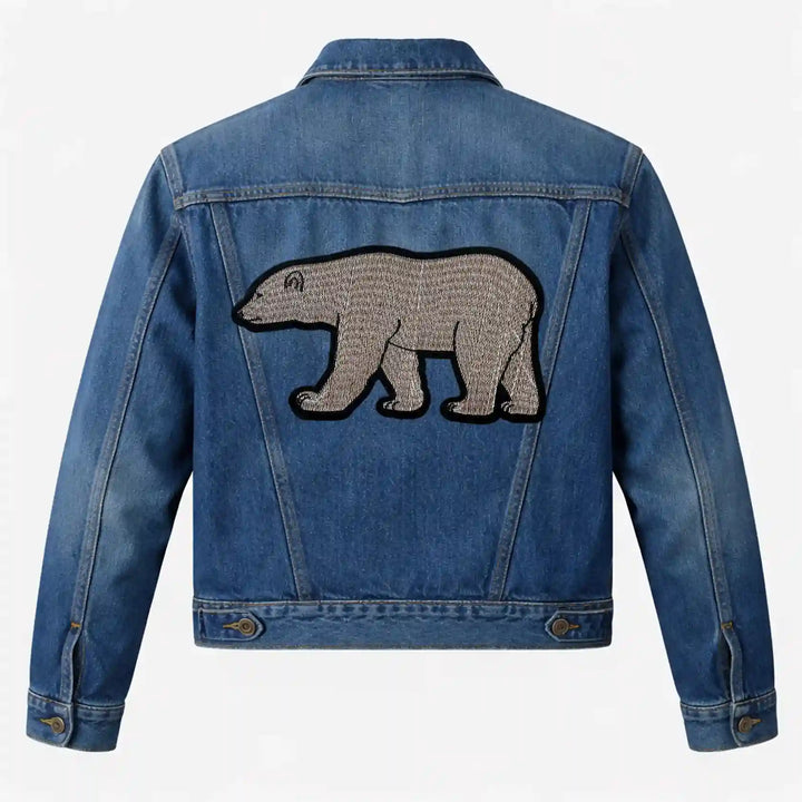 Silver Polar Bear Embroidery