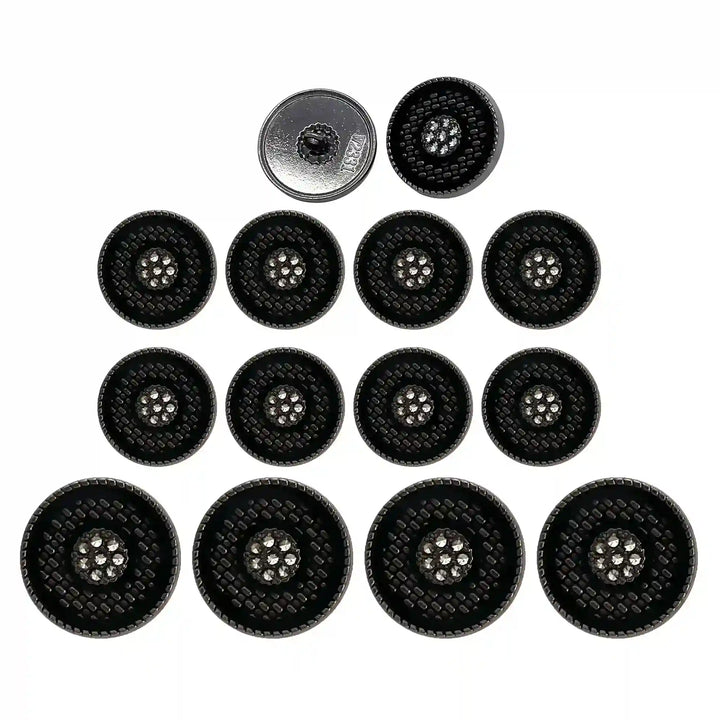 Set of 12 Premium Buttons, including 4 large and 8 small, Perfect for Jackets, Coats, and Traditional Wear by Ani Accessories.