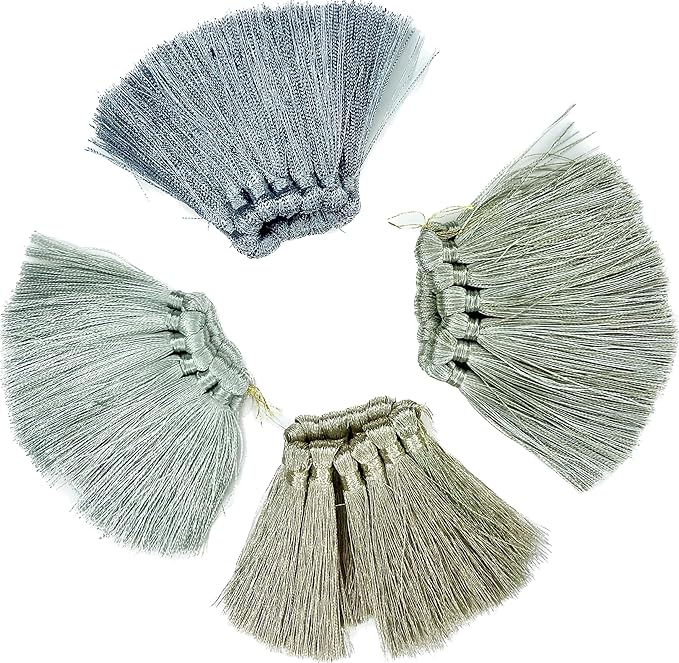 Silver Tassels 5 CM Handmade for DIY, Jewelry & Crafts