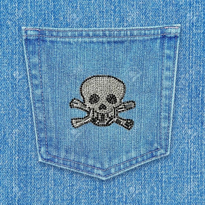 Sequins Sparkle Heat Transfer Patch (Skull)