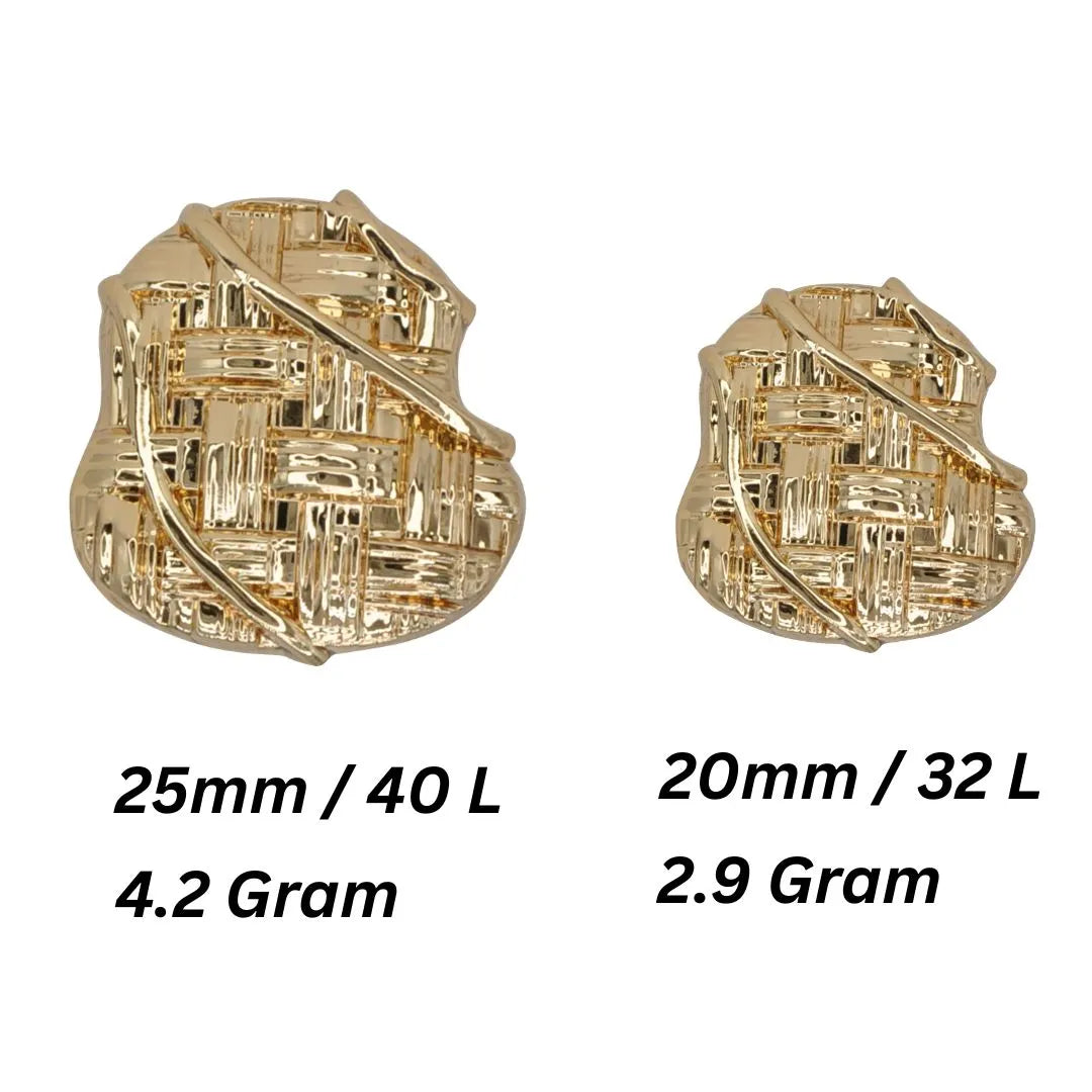 Basket Weave Style Buttons | 25mm & 20mm