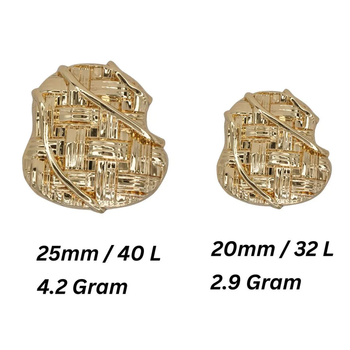Basket Weave Style Buttons | 25mm & 20mm