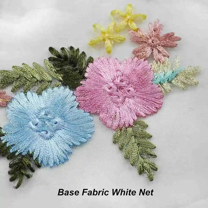 Lush Floral Embroidered Appliqué