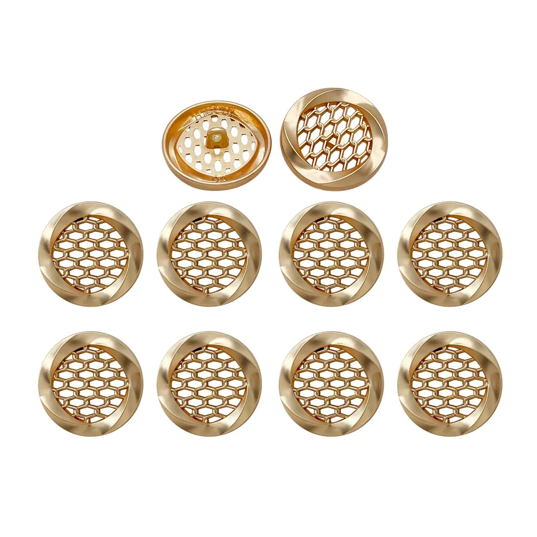 Honeycomb Metal Buttons | 15mm, 18mm & 23mm