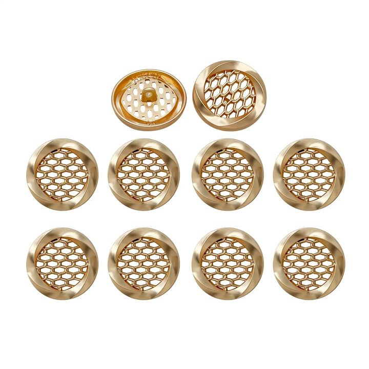 Honeycomb Metal Buttons | 15mm, 18mm & 23mm