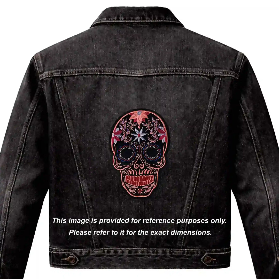 Bohemian Sugar Skull Embroidery Hot-Fix Patch