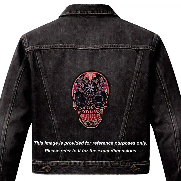 Bohemian Sugar Skull Embroidery Hot-Fix Patch